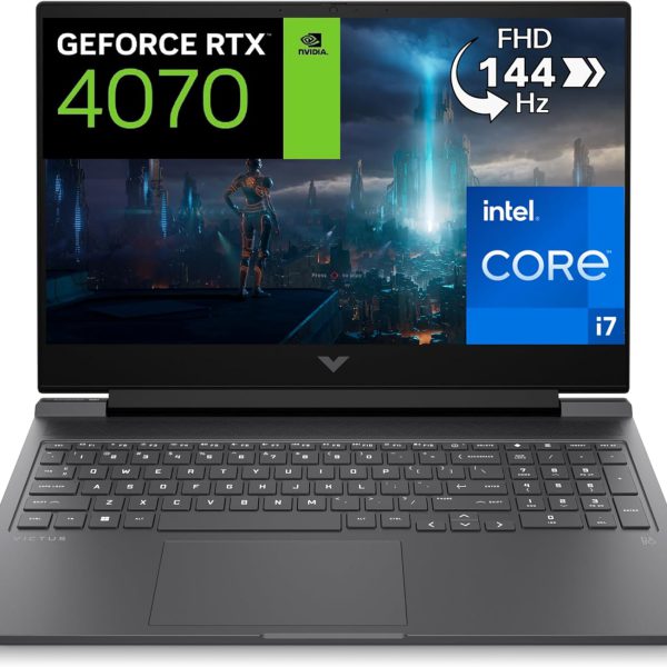 HP Victus 16-s0000sf PC Portable Gaming 16.1" FHD IPS (Ryzen 7-7840HS, RAM 16 Go, SSD 512 Go, NVIDIA GeForce RTX 4070 8GB, AZERTY, Windows 11) Argent mica