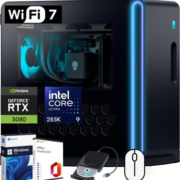 Alienware - Aurora Gaming 2025 Desktop - Intel Core Ultra 9 285K - 32GB Memory - NVIDIA GeForce RTX 5080 16Go - 2TB SSD - Black
