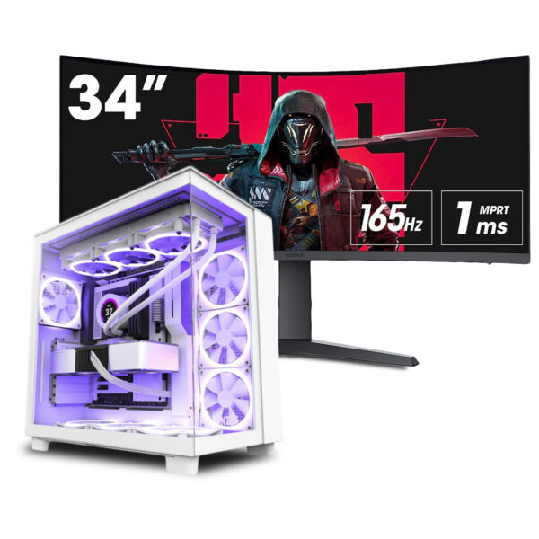 GAMER BUREAU ASUS PRIME Z790-P-CORE I9-14900KF-64Go RAM-2To SSD-RTX 5070Ti 16Go-Ecran koorui 34 Incurvé-WIND 10 PRO