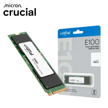 Disque Dur Crucial E100 1TB M.2 PCI Express 4.0 NVMe M,2