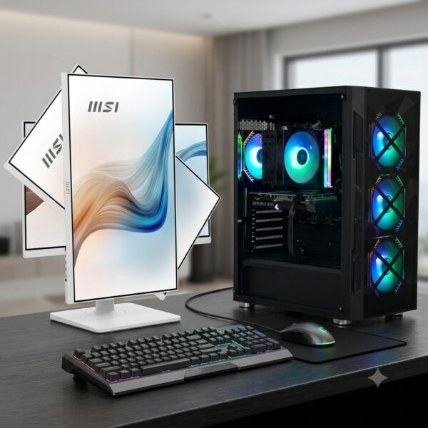 Gamer Core I5-12500 / RTX 3050 – 6Giga / 16G ram + 1 écran msi 24 pouces