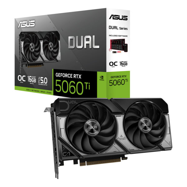 ASUS Dual GeForce RTX 5060 Ti OC Edition 16GB Propulsé par GeForce RTX 5060 Ti